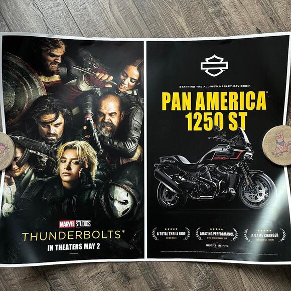 Marvel Thunderbolts Harley Davidson Movie Promo Poster Print - Picture 3 of 7
